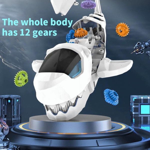 Electric Gear Shark Light Music Simulation Great White Shark Model Toy - Image 7