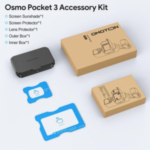 Foldable Screen Sunshade Case for DJI Osmo Pocket 3, Bundle Set with Anti-Glare Screen Protector & Sun Hood for Outdoor Shooting Accessories