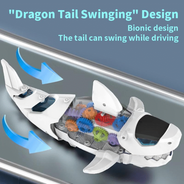 Electric Gear Shark Light Music Simulation Great White Shark Model Toy - Image 3