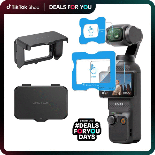 Foldable Screen Sunshade Case for DJI Osmo Pocket 3, Bundle Set with Anti-Glare Screen Protector & Sun Hood for Outdoor Shooting Accessories - Image 10