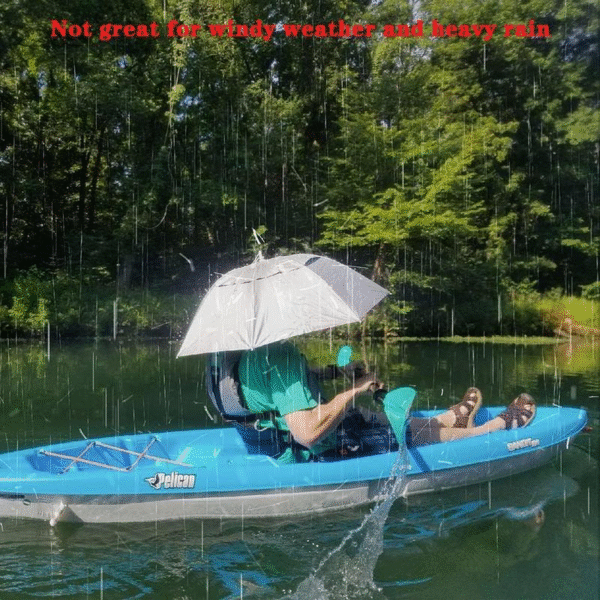 Head Umbrella Hat, Random Colours Compact Folding Hands Free Hat Umbrella for Adults Rain Sun Protection Gardening Fishing Hiking Beach Costume, 36 Inch Nature Cover - Image 7