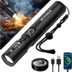 [Ultra-Portable]Skyfire 1353 Flashlight Cylinder Versatile Zoomable