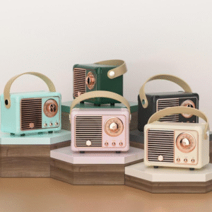 Vintage Style Wireless Mini Speaker for Fall, Speaker Subwoofer, Multipurpose Portable Speaker Subwoofers with Built-In Microphone, Desk Sound System, Music Player for Office Outdoor Travel, Home Decor