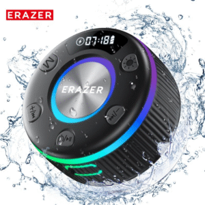 ERAZER XM102 Waterproof Shower Bluetooth Speaker Portable Wireless Speaker with Suction Cup IPX6 Waterproof Speaker Suitable for Home/Party/Outdoor/Beach, Electronic Products, Birthday Gifts