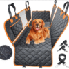 [NEW!] Dog Car Seat Cover for Back Seat, 100% Waterproof Dog Hammock Scratchproof, 600D Nonslip with Mesh Window and Storage Pocket, Cars Trucks SUV