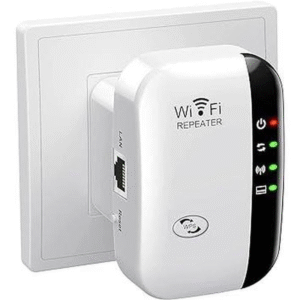 Wifi Extender & Signal Booster – Covers up to 5000 Sq. Ft, Connects 52 Devices | Fast & Stable Internet | Easy 1-Key Setup | Ethernet Port & Alexa Compatible