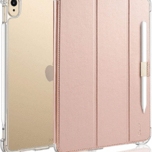 Case for Ipad Air 4Th Generation 2020, Ipad Air 4 10.9 Inch Case, [Support 2Nd Gen Apple Pencil Charging] Translucent Frosted Protective Smart Back Cover for Ipad Air 4 10.9" 2020, Rose Gold