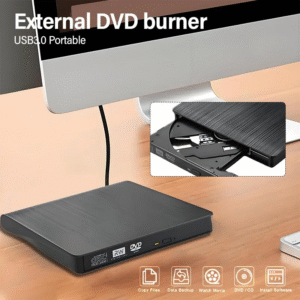 External CD/DVD Drive for Laptop, Type-C CD/DVD Player USB 3.0 Portable Burner Writer Reader Compatible with Mac Macbook Pro/Air Imac Desktop Windows 7/8/10/Xp/V,Springtokista (Black)