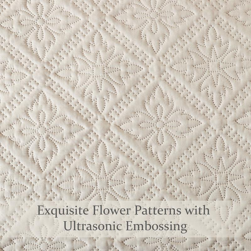 Exclusivo Mezcla California King/King/Queen/Twin Size Quilt Bedding Set, Lightweight Soft Bedspreads Coverlets with 2 Pillow Shams, Modern Oversized Quilts for All Seasons