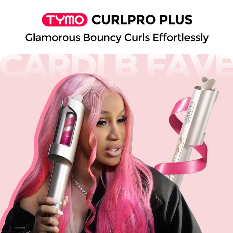Tymo Curlpro plus 【Cardi B‘S Choice】- Upgraded Automatic Rotating Curling Iron, Long Barrel Curling Wand for Long Hair, Ceramic 1 Inch Hair Curler for Beginner, Comfort, Negative Ion, Beach Waver, Glory Iron Curler,Automatic Curling Iron,Flawless Smooth - Image 3