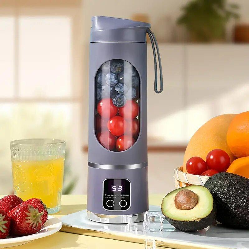 Portable USB Rechargeable Mini Blender & Juicer, Fruit & Vegetable Juicer, Easy to Clean, Suitable for Sports Exercise and Fitness, Ice Maker Machine, Powerful Juicer Machine for Smoothie Blender Gift