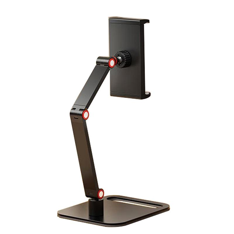 Hot-Selling Universal Portable Display Monitor Stand Live Streaming Shooting Desktop Phone Tablet Computer Stand Adjustable Desktop Phone Holder Cellphone Smartphone Mount Black-Desktop Arm Stand–Tablet Clamp