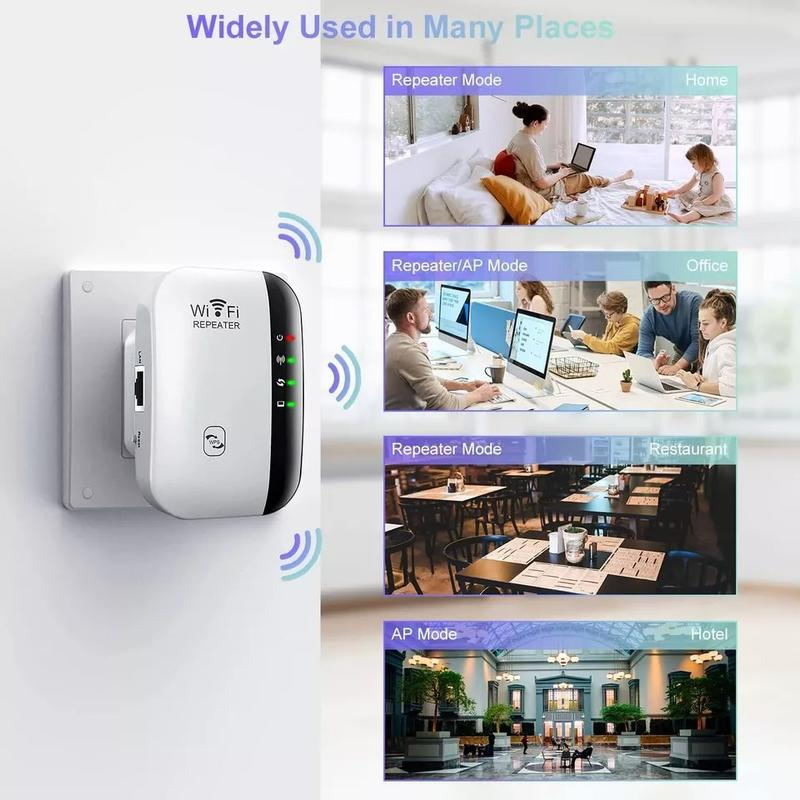 Latest Wifi Extender Covers up to 3650 Sq. Ft and 45 Devices Internet Booster with Ethernet Port Quick Setup Home Wireless Signal Booster - Image 2