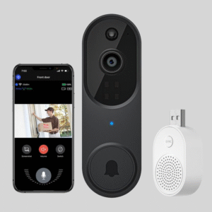 Video Doorbell Smart Camera Wireless Outdoor, 1080P Rechargeable Outdoor Camera, Wifi Home Security Camera Systems with AI Human Detection, 2-Way Talk, Night Vision, HD Live View, App Alerts, Cloud Storage, Weatherproof Design, Easy Installation