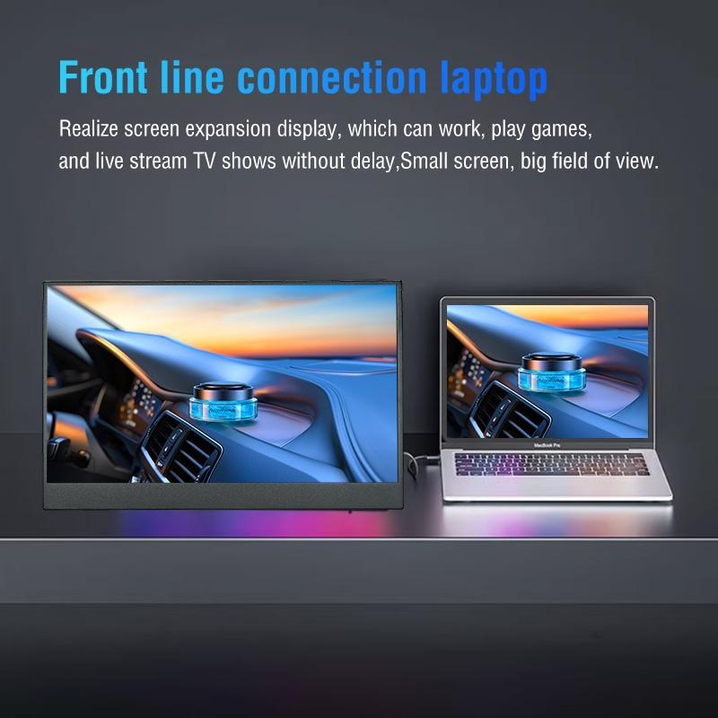 ANMITE 15.6 Inch Portable Monitor, 1 Count 1080P HDR 16:9 Low Blue Light Monitor, Multifunctional Monitor for Xbox/Ps5/5/Switch/Phone/Computer/Laptop