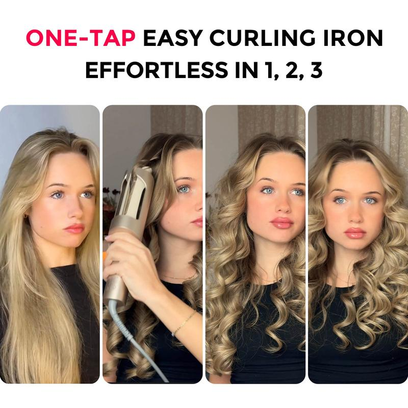 Tymo Curlpro plus 【Cardi B‘S Choice】- Upgraded Automatic Rotating Curling Iron, Long Barrel Curling Wand for Long Hair, Ceramic 1 Inch Hair Curler for Beginner, Comfort, Negative Ion, Beach Waver, Glory Iron Curler,Automatic Curling Iron,Flawless Smooth - Image 6