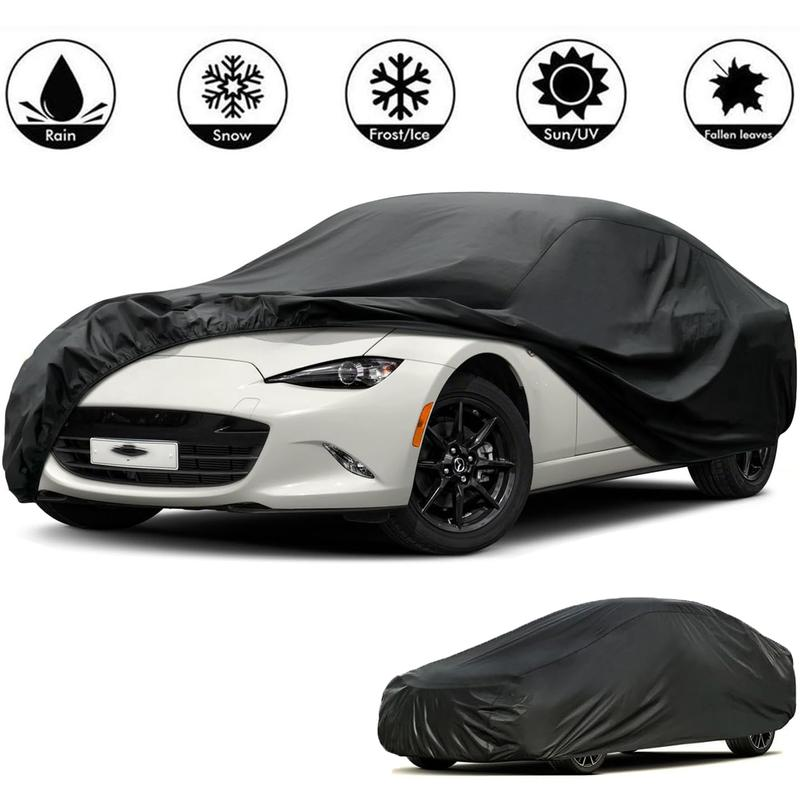 Waterproof Car Cover All Weather Snowproof UV Protection Windproof Outdoor Full Car Cover, Universal Fit for Sedan