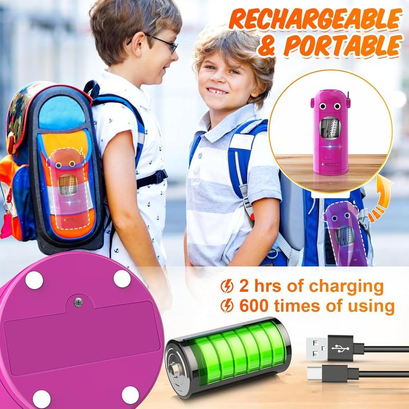 Electric Pencil Sharpener, Robot Pencil Sharpener for Colored Pencils 7-11.5Mm, Auto in & Out, Fully Automatic Rechargeable Hands-Free Pencil Sharpener for Home, Classroom, Operated School Supplies Stationery Set