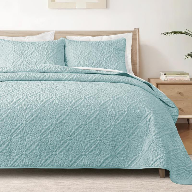 Exclusivo Mezcla California King/King/Queen/Twin Size Quilt Bedding Set, Lightweight Soft Bedspreads Coverlets with 2 Pillow Shams, Modern Oversized Quilts for All Seasons