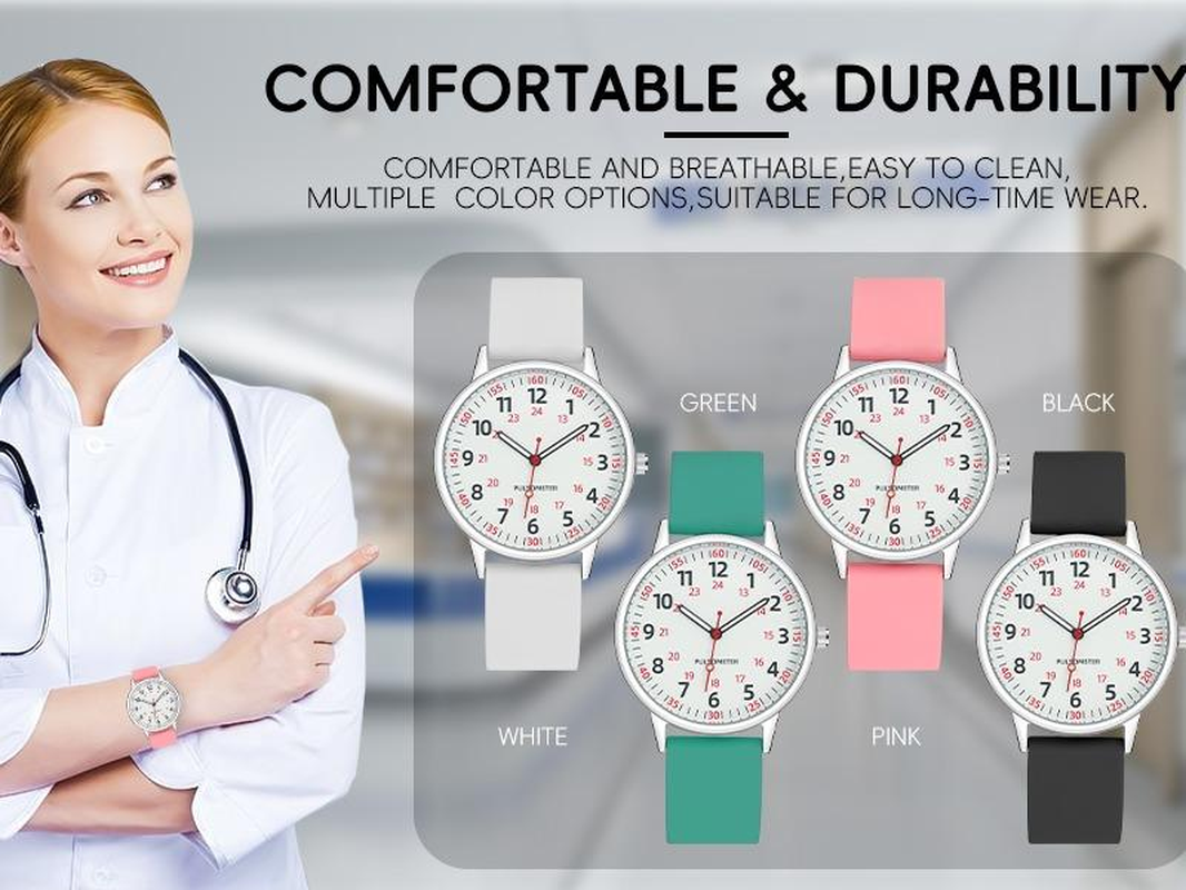 Nurse Watch for Women Waterproof Analog Silicone Watch with Second Hand Nursing Watch - Image 8