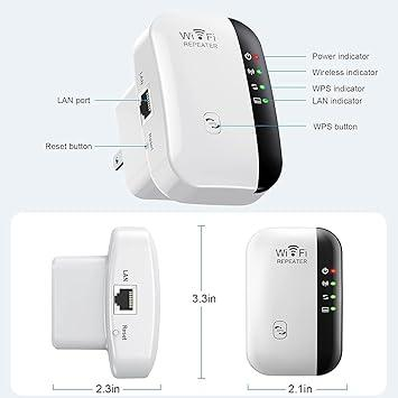 Wifi Extender & Signal Booster – Covers up to 5000 Sq. Ft, Connects 52 Devices | Fast & Stable Internet | Easy 1-Key Setup | Ethernet Port & Alexa Compatible - Image 2