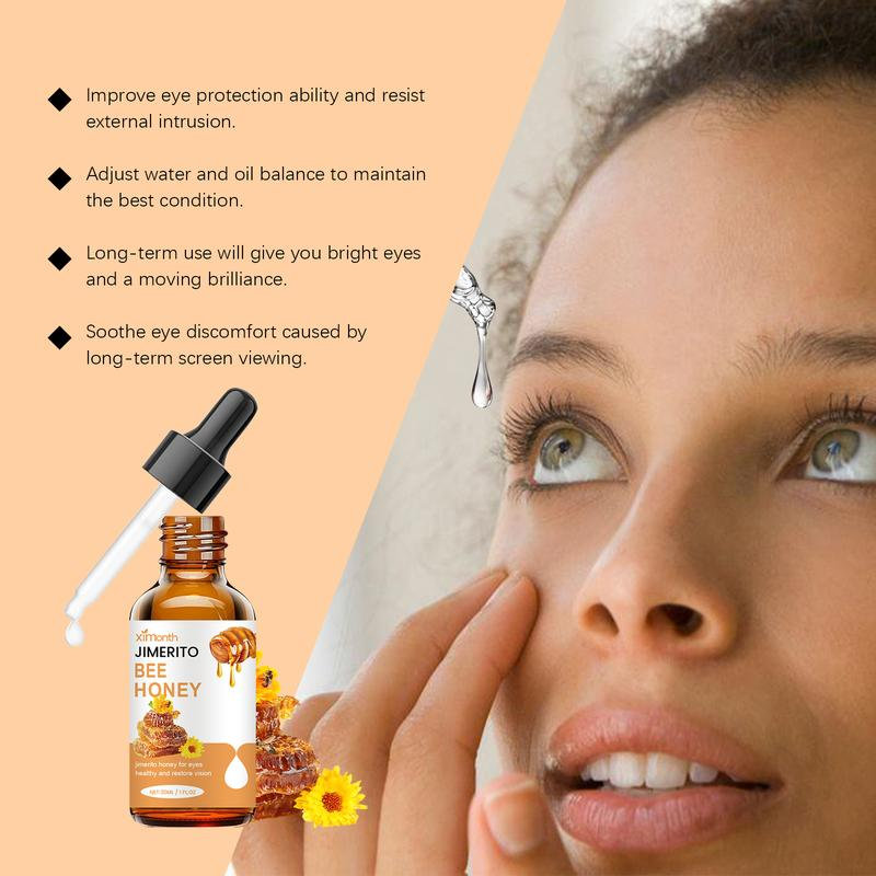 Honey Eye Cleansing Serum,Honey Eye Care Serum,Skincare Comfort Bee Honey Eye Soothing Lotion Honey Essence Fast-Acting Eyecream, Daily Use Eye Care Product