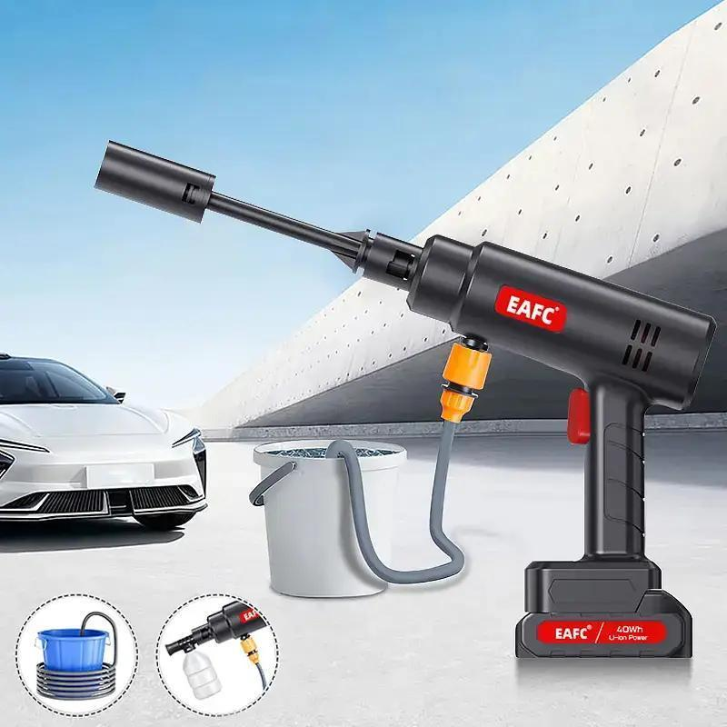 Portable Car Wash Cleaning Machine, Electric Cordless High Pressure Car Wash Gun Washer, High Pressure Car Wash Cleaning Machine, Foam Generator Spray Cleaner Tools for Cleaning Car, Garden, Floors, Car Accessories