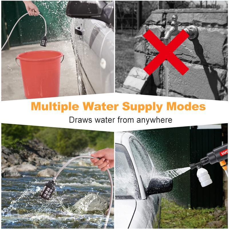 Portable Car Wash Cleaning Machine, Electric Cordless High Pressure Car Wash Gun Washer, High Pressure Car Wash Cleaning Machine, Foam Generator Spray Cleaner Tools for Cleaning Car, Garden, Floors, Car Accessories - Image 8