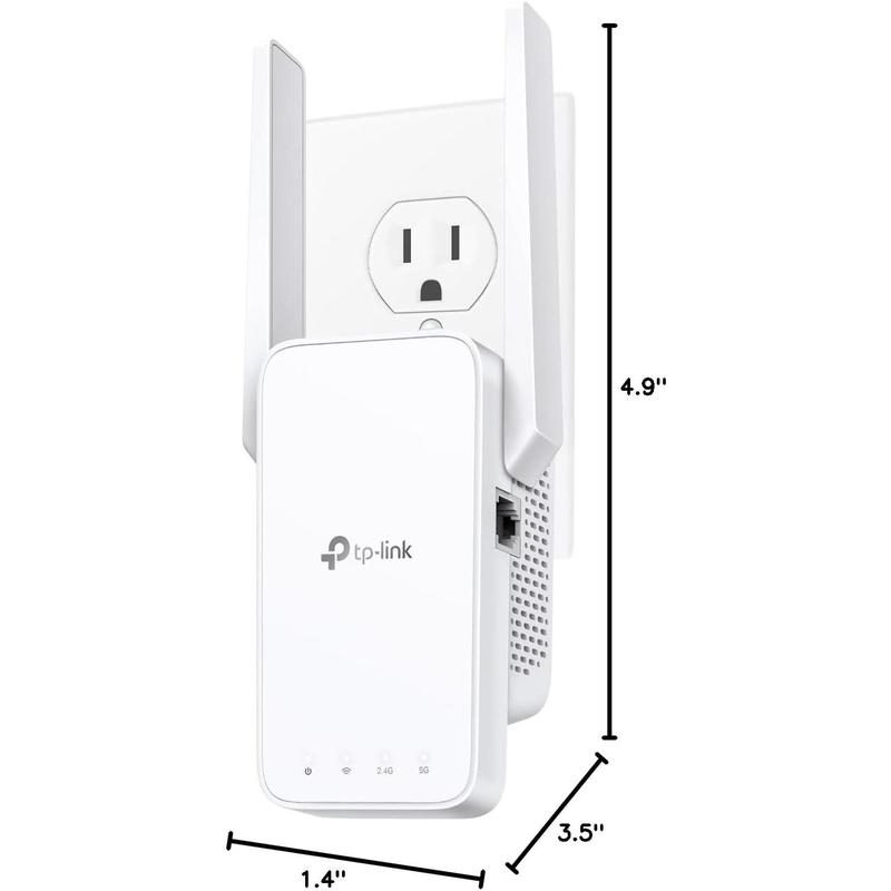 Tp-Link AC1200 Wifi Extender, 2024 Wirecutter Best Wifi Extender, 1.2Gbps Home Signal Booster, Dual Band 5Ghz/2.4Ghz, Covers up to 1500 Sq.Ft and 30 Devices ,Support Onemesh, One Ethernet Port (RE315) - Image 9