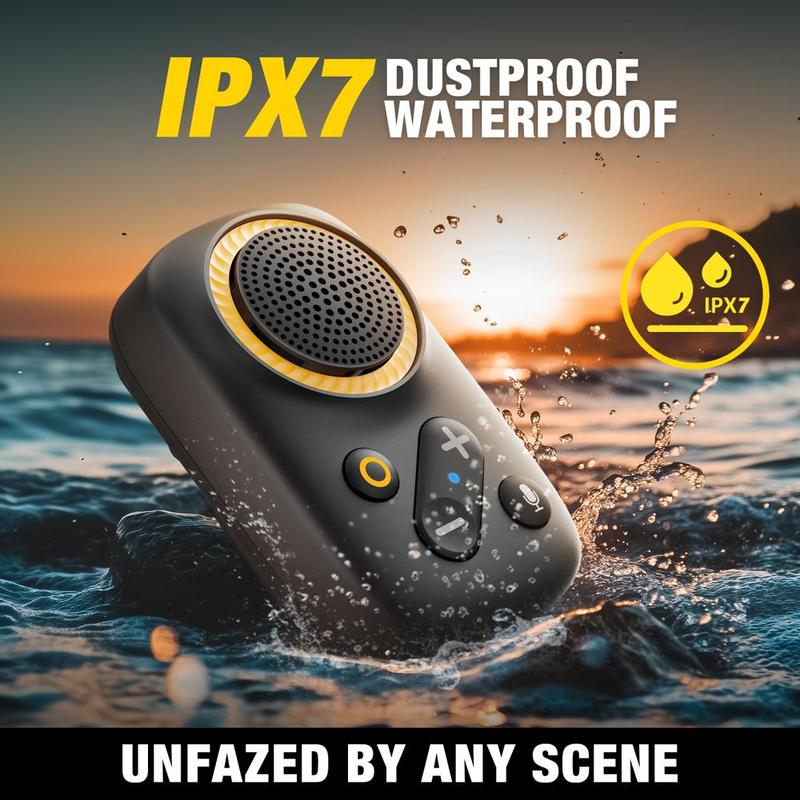 Portable Wireless Speaker, Rechargeable Waterproof Speaker with Magnetic Suction, Portable Speaker for Home, Outdoor, Travel, Camping, Audio