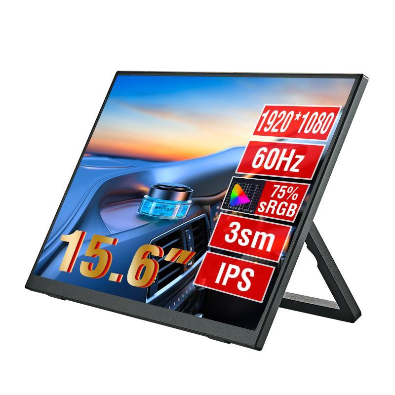 ANMITE 15.6 Inch Portable Monitor, 1 Count 1080P HDR 16:9 Low Blue Light Monitor, Multifunctional Monitor for Xbox/Ps5/5/Switch/Phone/Computer/Laptop
