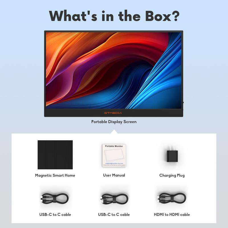 Portable Monitor Laptop 15.6″ Portable Laptops Screen HDMI Laptop Screen Extender Monitor Portable Laptop Monitor Smart Cover for Mac PC Phone PS4 PS5 Gaming