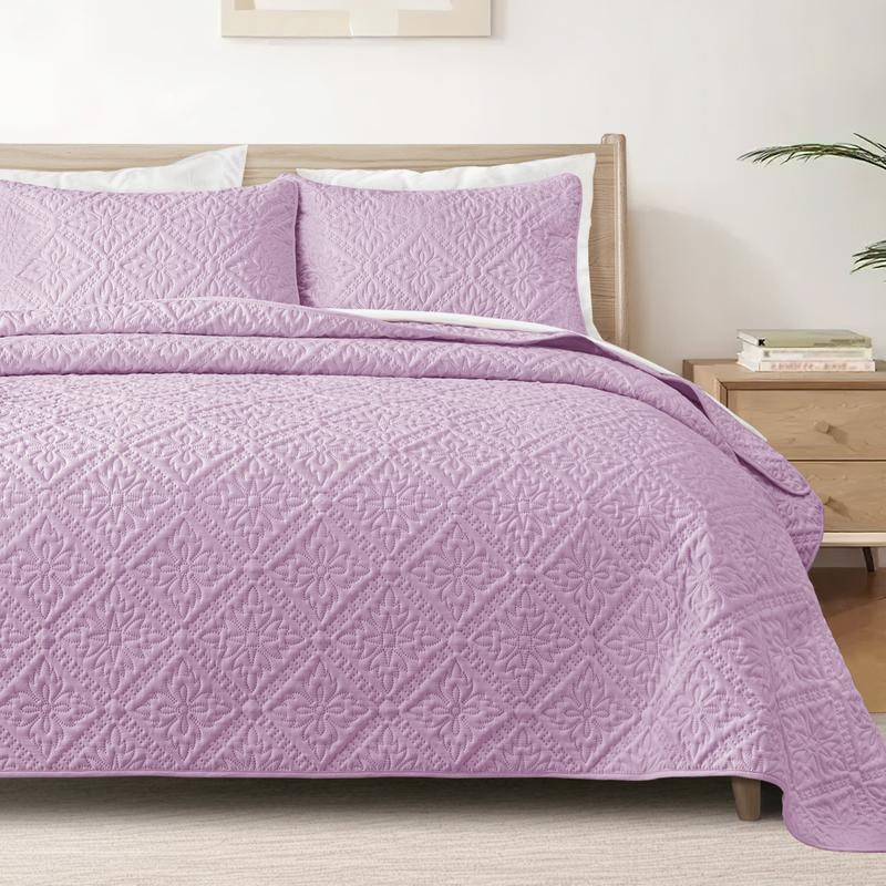 Exclusivo Mezcla California King/King/Queen/Twin Size Quilt Bedding Set, Lightweight Soft Bedspreads Coverlets with 2 Pillow Shams, Modern Oversized Quilts for All Seasons