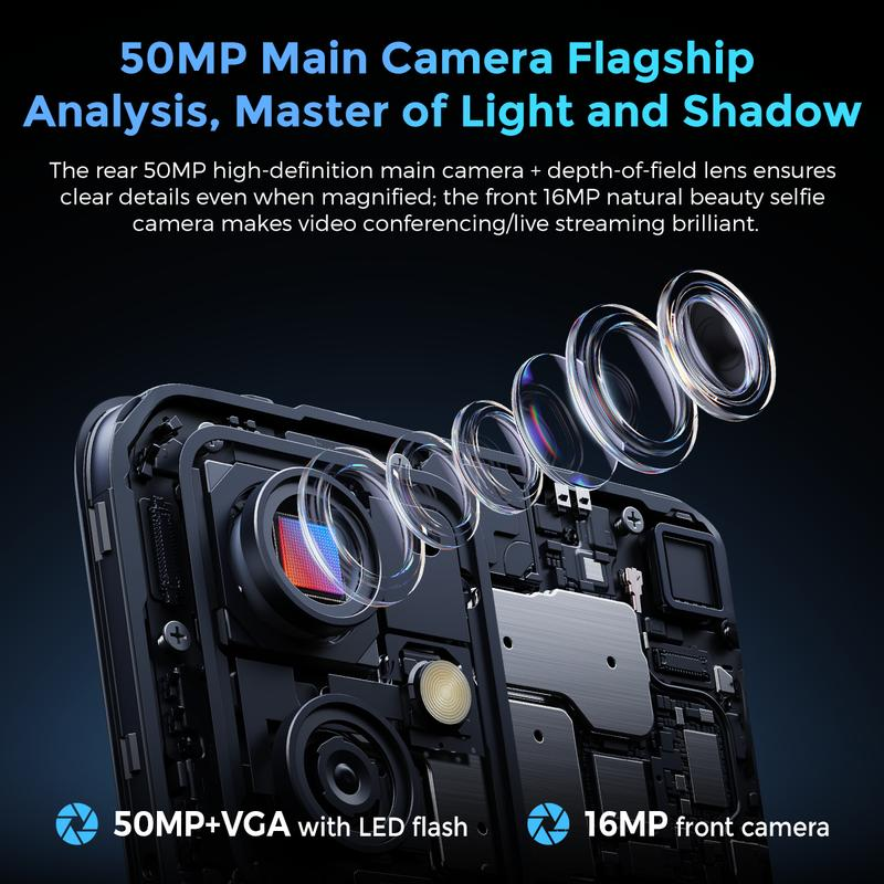 MIRO C69M Pro 6.9″ Large Screen Android 15 120Hz Display 16(8+8)GB RAM 256GB Storage 50MP Camera 5160Mah Battery Smartphone