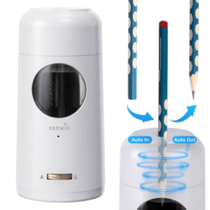 Portable Electric Pencil Sharpener, Rechargeable Pencil Sharpener with Container, Fast Sharpening Mechanical Pencil Sharpener for Home School Office, Valentine'S Day Gift
