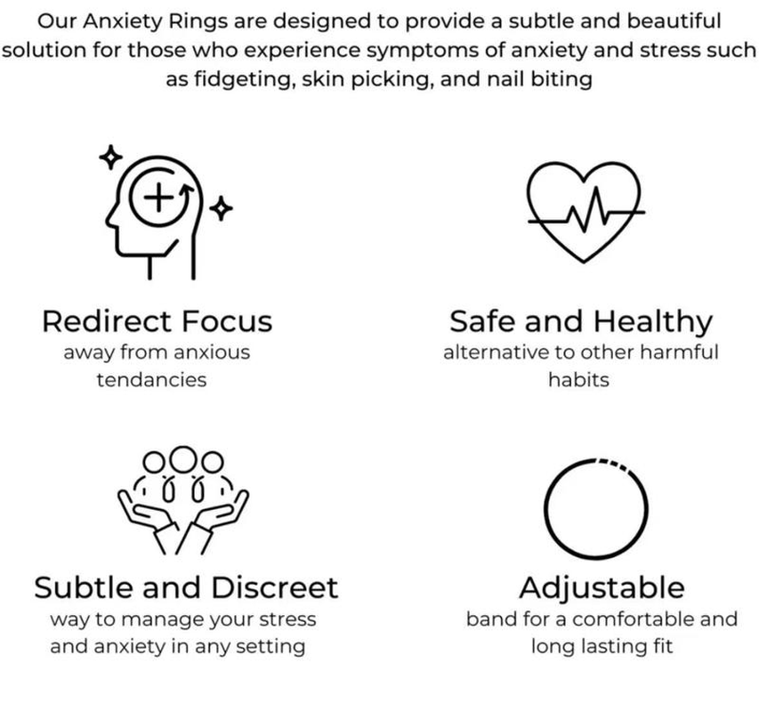 Worry Ring Spinner Worry Rings-Fidget Ringsfidget Ring Spinner Ring