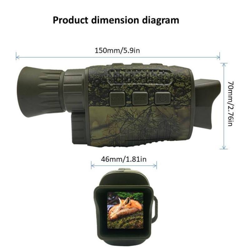 Mini Pocket 4K Hd Infrared Monocular Night Vision Tool, Portable Outdoor Sports Binoculars, Outdoor Accessories, Solocamping, Bikepacking, Glamping, Summer Gift, Camping Essentials, Telescope, Camping Accessories