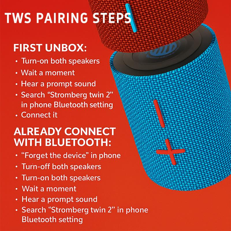 “Magnetic, Waterproof, Detachable 2-In-1 Wireless Portable Bluetooth Speaker”With 2400Mah Battery FM Radio and TWS Pairing Stero Sound System Compact & Stylish Design