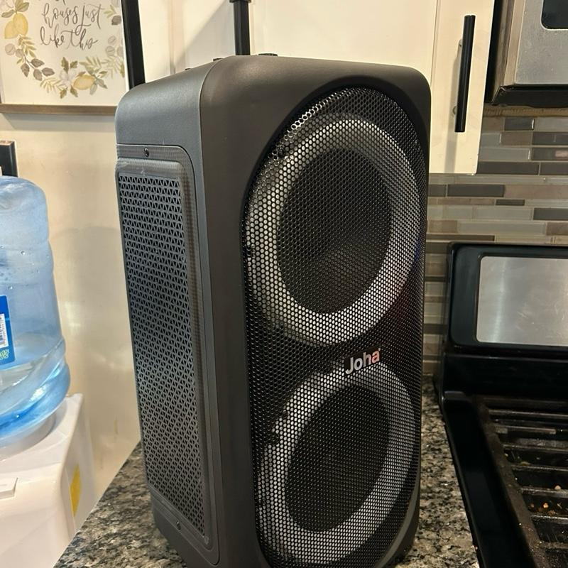 Joha Brand New 7000W Wireless Portable Bluetooth Party Speaker with Colorful LED Lights Audio Connection