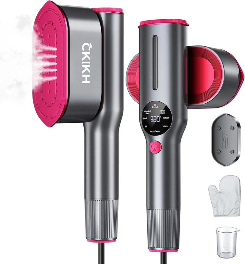 Steamer for Clothes, Portable Clothes Steamer 1200W, 5-Second Fast Heat-Up Travel Steamer for Garments, Handheld Clothing Steamer Iron, 25G/Min Powerful Steam Output Fabric Wrinkle Remover for Home