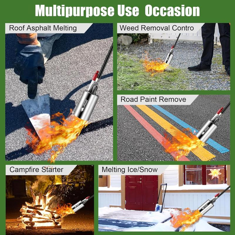 NEW Propane Torch Weed Burner Kit, Weed Torch Blow Torch with 10FT Hose, Heavy Duty Garden Torch with Turbo Trigger for Flame Weeding,Roofing, Melting Ice Snow