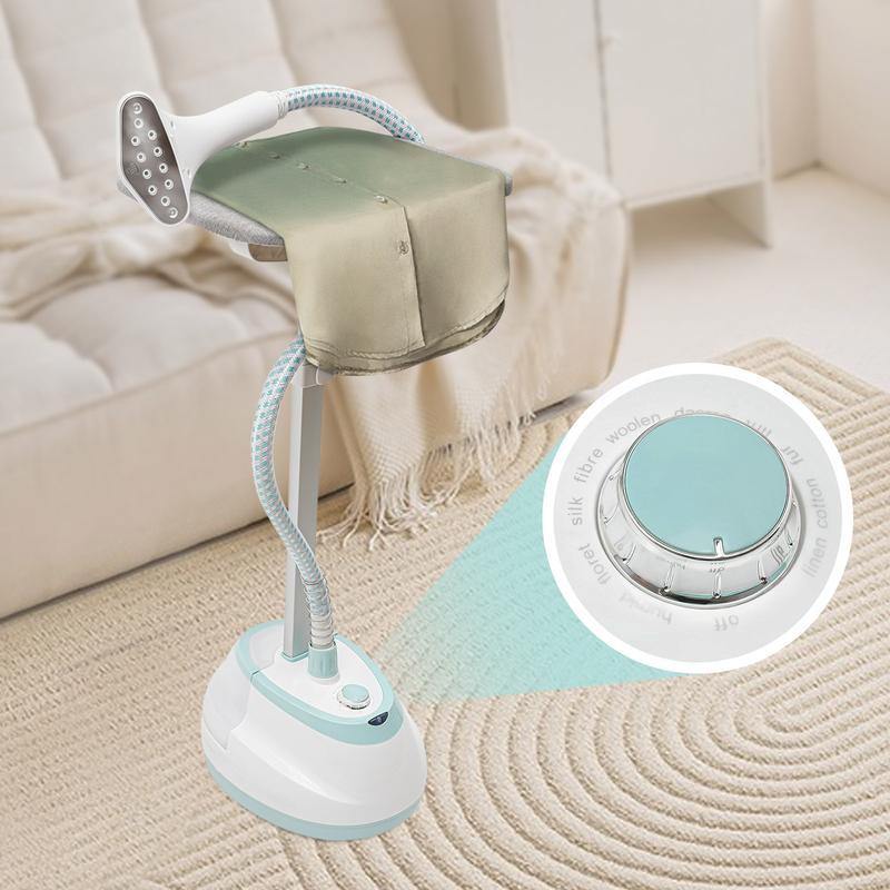 Garment Steamer for Clothes Standing Flat Hanging Ironing Suitable for All Fabric Types, Rapid Heats, with Garment Hanger, Ironing Board, Ironing Gloves