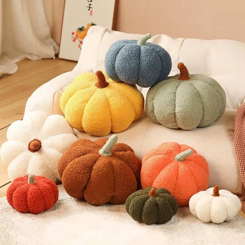 20CM Hot Sale Plush Pumpkin Toys Soft Stuffed Plant Plushie Pillow Cushion Home Party Halloween Decoration Kids Gifts