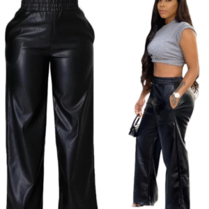 Women'S Winter Pallazzo Leathe Trouser - Fashionable Bottom for Ladies - Womenswear