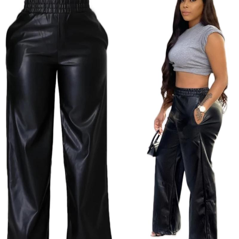 Women’S Winter Pallazzo Leathe Trouser – Fashionable Bottom for Ladies – Womenswear