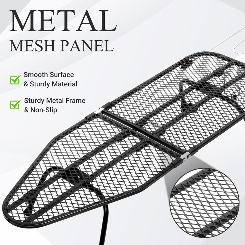 Metal Mesh Panel Tabletop Ironing Board | Foldable Iron Board | Duty Small Iron Board with Heat Resistant Cover and 100% Cotton 8Mm Thicken Pad | 31.5″X11.8″X6.2″
