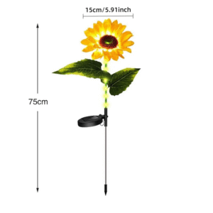 1/3 Head Solar Sunflower LED Light Outdoor Waterproof Garden Lawn Wedding Christmas Party Decoration Solar Powered Garland Lamp