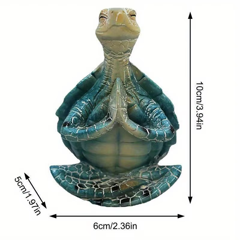 Sea Turtle Figurine Peacefulness Meditating Sea Turtle Statue Decorations for Buddha Zen Yoga Frog Garden Statue Ornament For